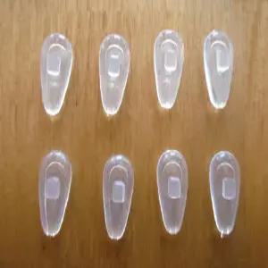 4쌍 8개 소프트 안경 코 패드 나사 없이 밀어 넣습니다. 실리콘 컴포트 에어 챔버 쿠션 미끄럼 방지 유연한