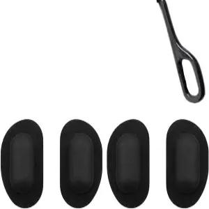 선글라스 코 패드 15.5mm 2쌍 유리 미끄럼 방지 저자극 실리콘 푸시 인 안경 안경용 코피스 교체용 블랙