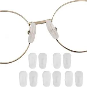 오푸짓 안경 코 패드 커버 안경용 슬립온 실리콘 조각 패드가 있는 부드러운 수리 키트 미끄럼 방지 보호