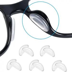 페스트풀 안경 코 패드 안경용 실리콘 5쌍 미끄럼 방지 부드러운 보호대 (맑음/2mm)