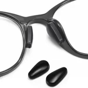 Mr.ZzjOOj 안경 코 패드 3.2mm 접착 실리콘 안경용 미끄럼 방지 12쌍(블랙)