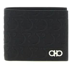 페라가모 엠보스드 간치니 가죽 반지갑 791212 NERO