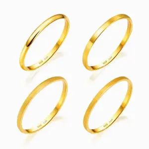 갤러리아 순금 반지 유광 무광 평 엥게이지 24K 1g 4종 택 1