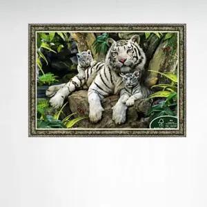 500조각 직소퍼즐 - 정글의 백호가족 (액자포함)그림맞추기 놀이 취미 다용도 대형 인테리어 명화 500
