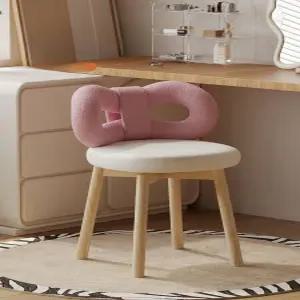 화장대 스툴 업소용 리본 양가죽 장식 메이크업 귀여운