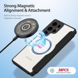 DUX 폴리오 케이스 삼성 갤럭시 S25 울트라,S25,S25 플러스 엣지 뒷면 커버 MagSafe 포함