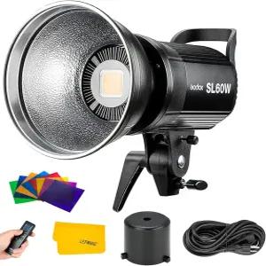 Godox SL-60W SL60W 일광 LED 비디오 조명 560만 개의 밝은 스튜디오 CRI95+Qa 90 무선 밝기 조절 보웬스