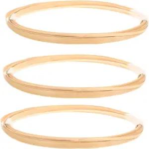 Uonlytech 3롤 수제 직조 스트립 DIY 공예용 내구성 있는 바구니 재료 자연 색상 유연하고 청소하기 쉬운