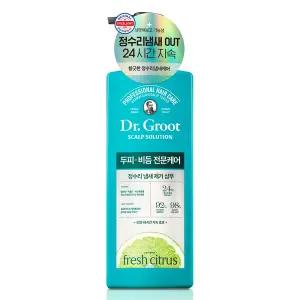 닥터그루트 스칼프 솔루션 두피비듬케어 정수리 냄새 제거 샴푸 프레시 시트러스향 700ml 1개