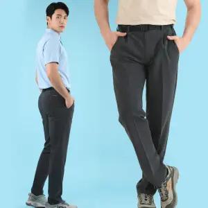 김영주골프 남성 여름 카치온 기본 원턱 등산 작업복 바지 하의 팬츠 쿨 기능성 K6