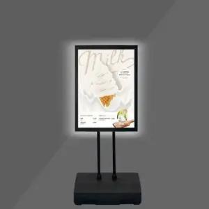 메뉴판 LED 입간판 포스터스탠드 광고판 물통형 A2