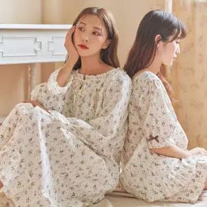 안파 커플 잠옷 파자마 홈웨어 선물 집들이 수면 신혼부부 면 투피스 반팔 긴팔 춤추는 들꽃 세트 ANPA35