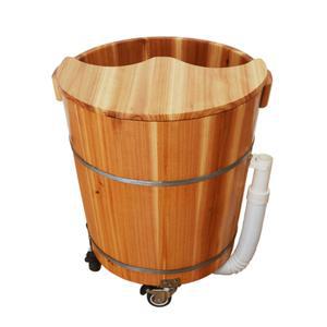 족욕통 마사지 선물 나무 습식 라운드 가정용 각탕기 만삭 우드