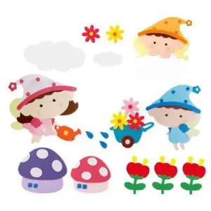 환경꾸미기세트 요정마을 봄 환경게시판 펠트소품