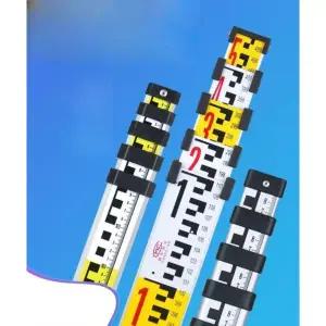 알루미늄 폴대 측정 토목 막대 레벨 스타프 5m 두꺼운 전문가용