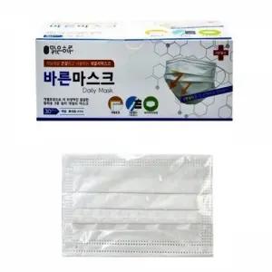 맑은하루 데일리 바른마스크 30매 성인용(화이트)
