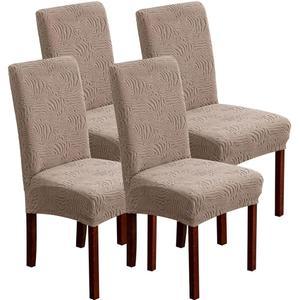 위앙 다이닝 의자 커버 룸용 스트레치 파슨스 슬립 주방 보호 탈착식 세척 가능(타우프 4팩)