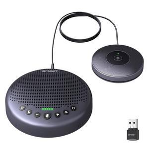 EMEET 컨퍼런스 스피커 및 마이크, /8+1 360 음성 픽업, 노이즈 리듀스, 14인용 블루투스 /USB /동글 스피커폰, 25인용 데이지 체인, 호환 가능한 /선도 플랫폼,