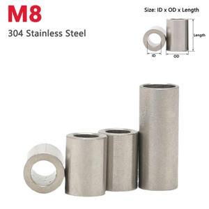 M8 304 스테인레스 스틸 부싱 와셔 원형  나사산이 없는 스탠드오프 스페이서 가스켓 슬리브 길이 2 3 4 5