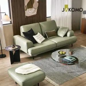 디뮤어 스윙 3인 기능성 럭스 통가죽 천연면피 소가죽 소파+스툴