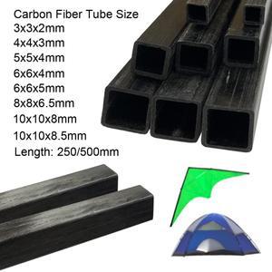 123pcs 탄소 섬유 사각 튜브 250500mm 직사각형 외부 내부 프레임 3mm10mm