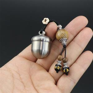 휴대용 약통 미니 티타늄 목걸이 약보관함 알약 케이스