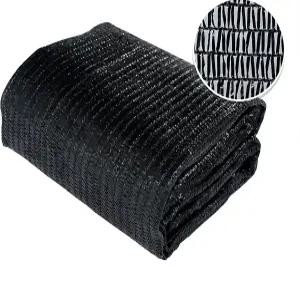 애그패브릭 30 선블록 그늘막 천 6x8피트 그물망 정원 파티오 및 식물용 클립 검은색