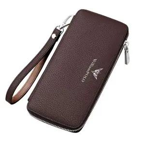 장지갑선물 고급 클러치 데일리 브라운 장 지갑 남자 가죽