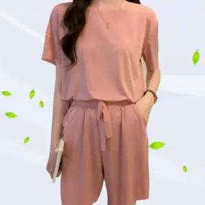 여자 슬립 웨어 홈 원마일 플 세트 투피스 봄