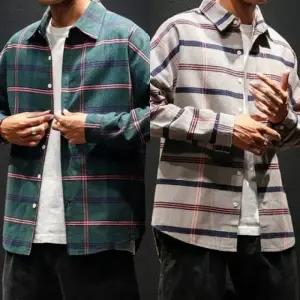 남성남방 남여공용 캐주얼셔츠 체크패턴 봄신상 3컬러 INSUM33N