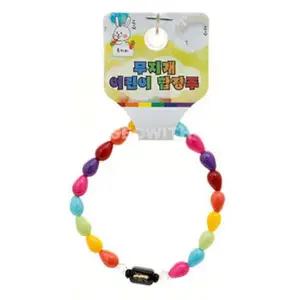 염주 띠 자개 어린이 무지개 토끼 불교 팔찌