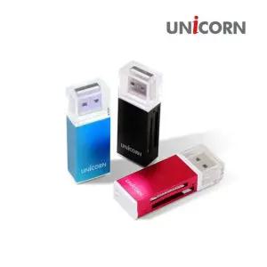 유니콘 USB 2.0 SD카드+마이크로SD 멀티카드리더기
