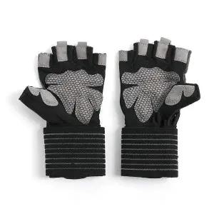 여성용 메쉬 헬스장갑 M사이즈 쿠션 사이클 반장갑