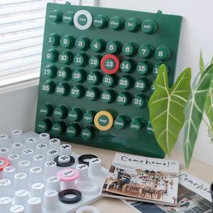 벽걸이 링어데이트 캘린더 장식 화이트 레트로 만년 달력