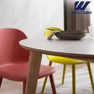 [웨스트프롬] 모던 에스메랄다) 800 원목 원형 테이블(식탁)