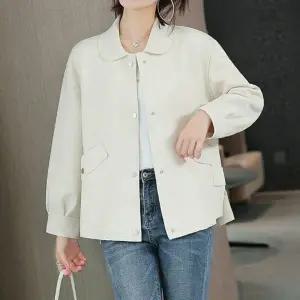 ( )여성 캐주얼 봄 가을 간절기 카라 자켓 아우터 크림 여자 정장 봄자켓 여성봄 재킷