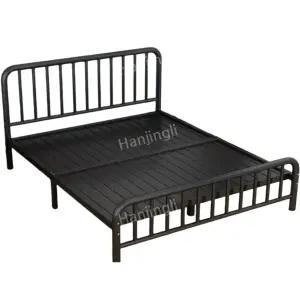 프레임 슈퍼싱글 강화 접이식 북유럽스타일 철제 1000mmx1900mm 검정색 침대