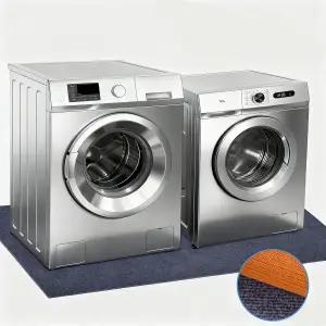 세탁기 매트 63 x 36 인치 건조기용 방진 냉장고 바닥 보호 방수 미끄럼 방지 고무 등받이가 있는