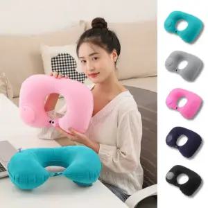 기내용 비행기 목베개 에어펌프 사은품 낚시 벨벳 목쿠션 여행용 베개 휴대용 에어목쿠션 캠핑 판촉물