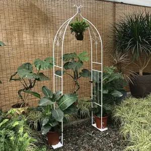 정원 지지대 펜스 장미 레트로 검은색 넝쿨 울타리 아치