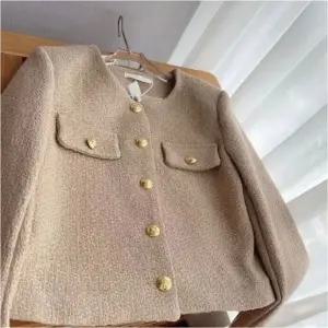 트위드자켓 금장버튼 가을 4색 아우터 트위드 하객룩 여성자켓 봄자켓 봄