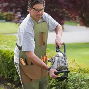 원예 목공 작업용 앞치마 다리 보호 롱앞치마 예초 롱