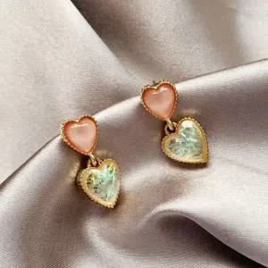 [셀러에이드]투웨이 하트 귀걸이 눈꽃 큐빅 글로시 여성