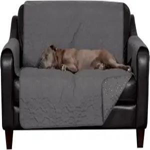 퍼헤이븐 워터프루프 및 논슬립 러브시트 반려견 고양이 용 커버 프로텍터 - 퀼트 발 프린트 거실 가구