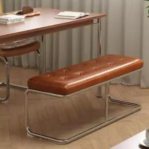 식탁 스텐 카페 벤치의자 긴의자 미드센츄리 의자 가죽 블랙