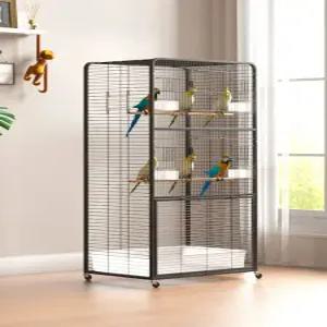 앵무새 새장 대형 사육장 둥지 스탠드형 새집 바퀴달린
