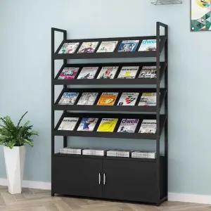 꽂이 수납 책 2단 선반 진열대 다층 코너 가판대 길이 신문