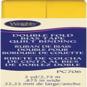 라이트 프로덕츠 더블 폴드 퀼트 바인딩 7/8인치 X3yd 옐로우