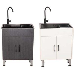 서랍 싱크대 하부장 간이 세면대 식당 더블 75x40cm스테인리스 카페 계수대