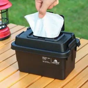 ( )캠핑 양념통 티슈 수납 미니 카고 박스 상자 블랙 정리함 캠핑용 수납함 미니카고 차박